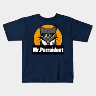 Mr.Purrsident Kids T-Shirt